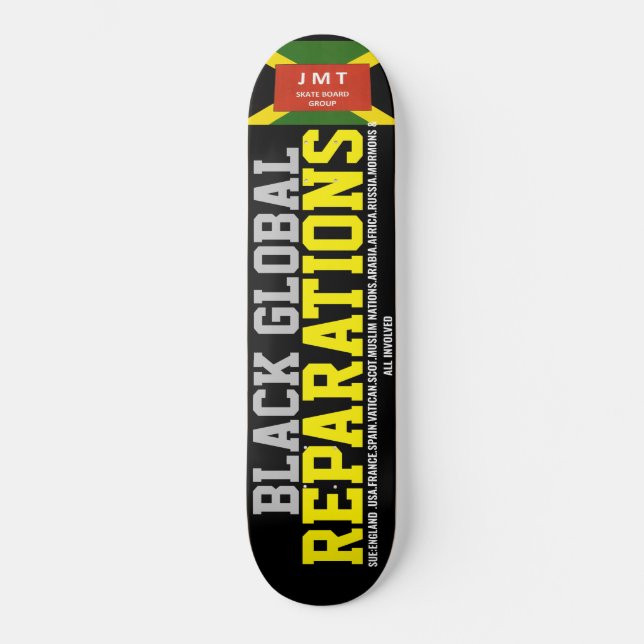 SVART GLOBAL REPARATIONER Skateboard (Framsida)