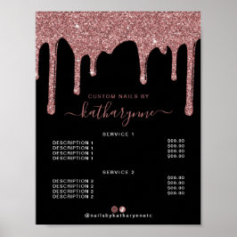 Svart Gnistra i Ro Guld,  Drickning Glitter Pris L Poster