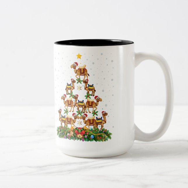 Svart God Jul Afroamerikansk Tomte Två-Tonad Mugg (Höger)