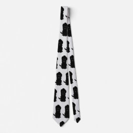 Svart Goldendoodle Design Valfri Färg Bakgrund Slips