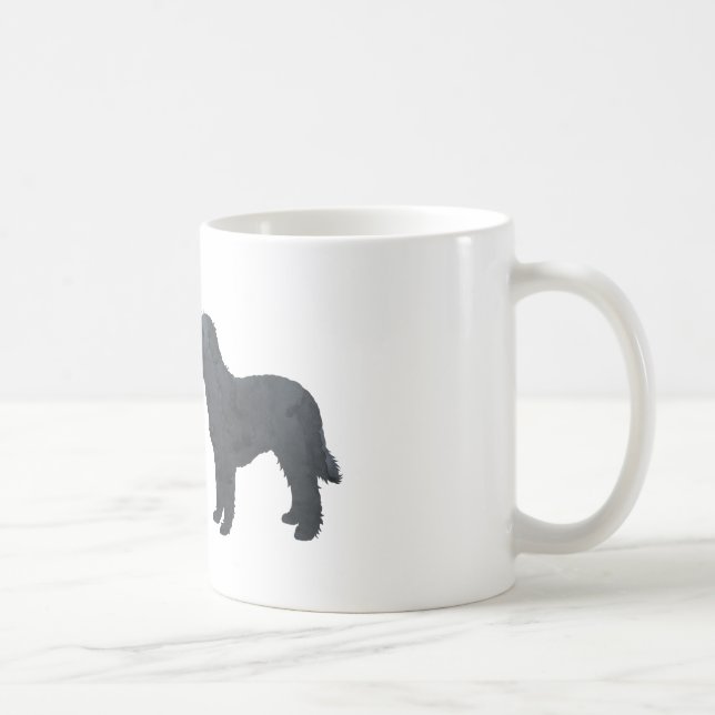 Svart Goldendoodle / Labradoodle Artwork Kaffemugg (Höger)
