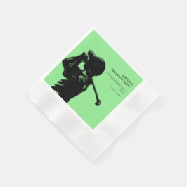 Svart golfer Golfing Resa Bachelor Party minimum Pappersservett