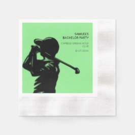 Svart golfer Golfing Resa Bachelor Party minimum Pappersservett