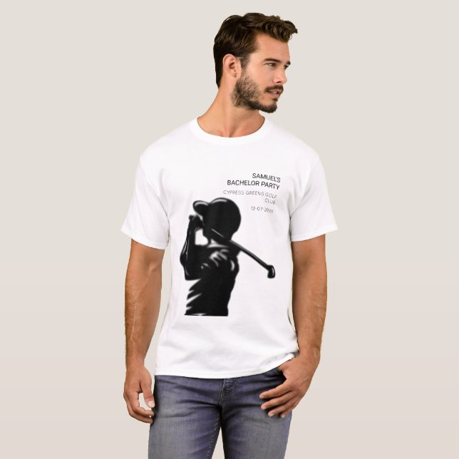 Svart golfspelare Golfresa Sällskapsresa Möhippa T Shirt (Hel framsida)
