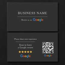 Svart Google Recension QR-kod