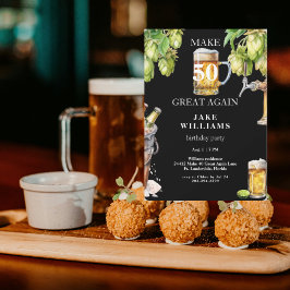 Svart gör 50 Underbara igen under Födelsedagsfest Inbjudningar