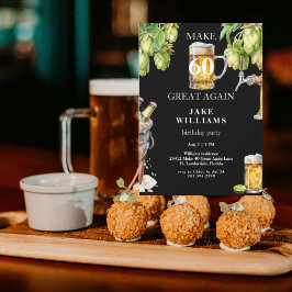 Svart, gör 60 Underbara igen under Födelsedagsfest Inbjudningar