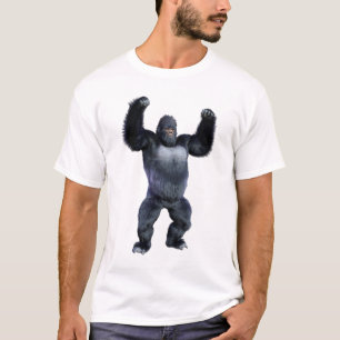 Svart gorilla apa t shirt