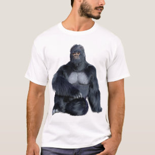 Svart gorilla apa t shirt