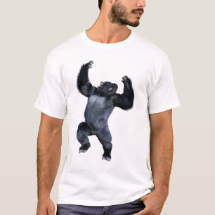 Svart gorilla apa t shirt