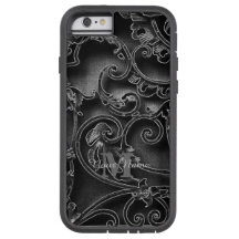 Svart gothic mönster personlig monogram