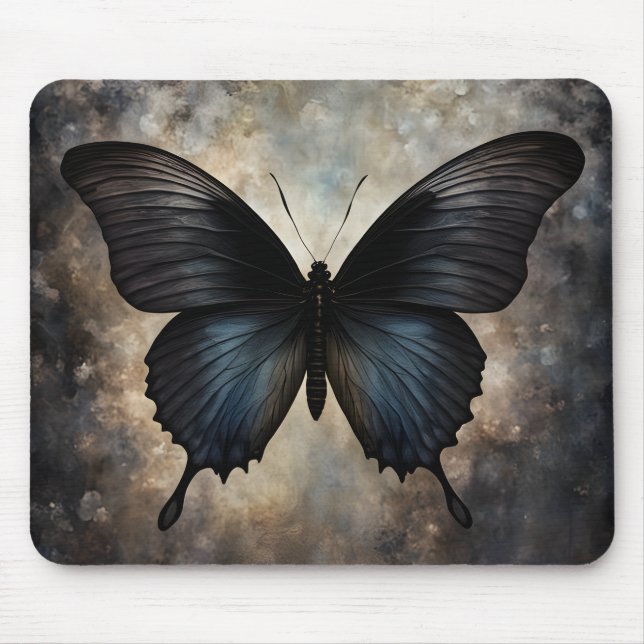 Svart Gothisk Fjäril Musmatta (Framsidan)
