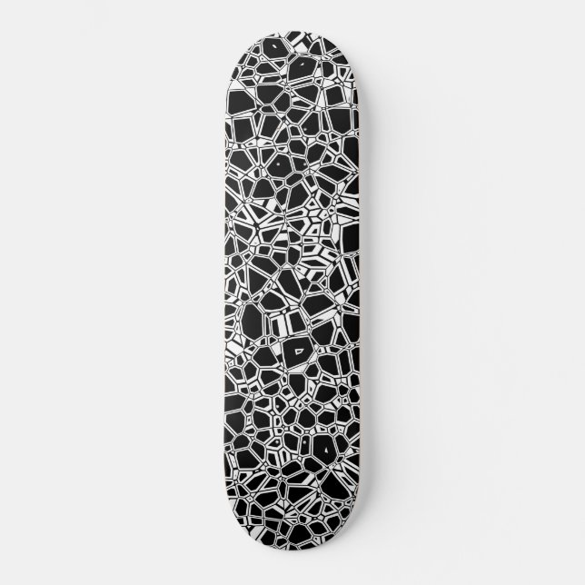 Svart gotik mini skateboard bräda 18,5 cm (Framsida)