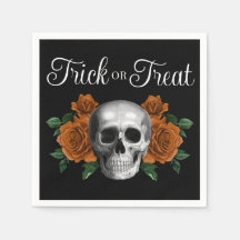 Svart gotisk blomster skalle trick or treat Hallow