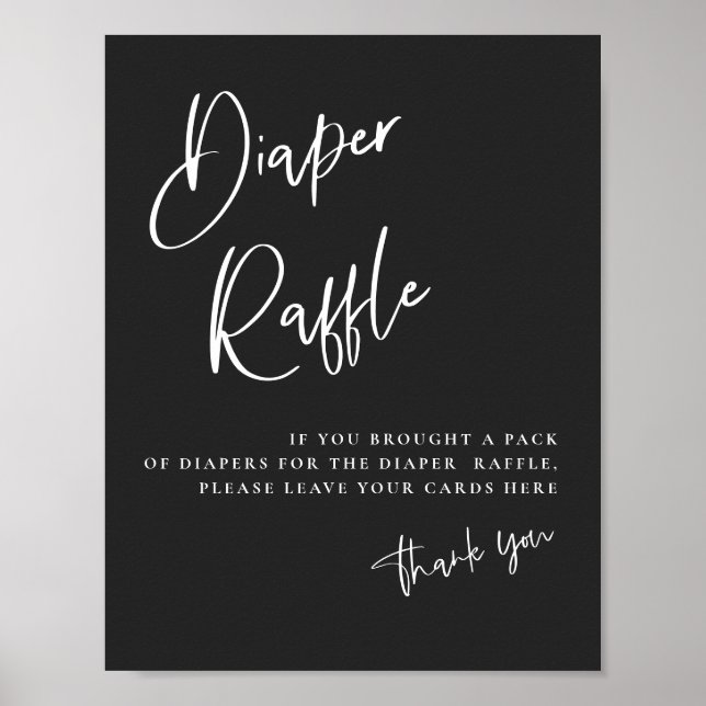 Svart gotisk inspirerad babystövel, dykare Raffle Poster (Framsidan)