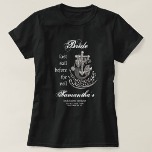 Svart gotisk sjöjungfru Sista seglatsen Möhippa T Shirt