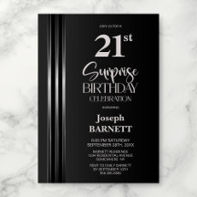 Svart Grå 21-års Överraskningsfödelsedag med Silve