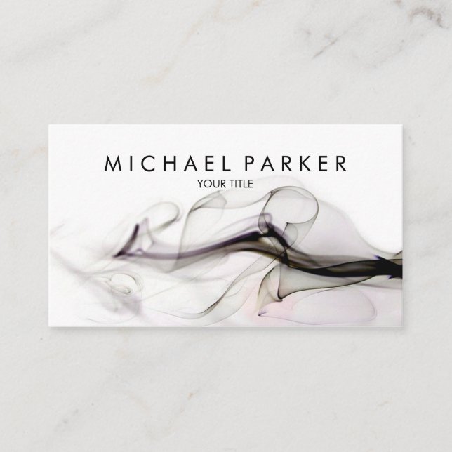 Svart grå färg röker den abstrakt visitkorten visitkort (Framsida)