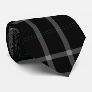 Svart grå flanell för Tartan för vitrasterpläd Slips