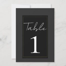 Svart Grå Guld Modern Minimal Bordskort