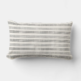Svart Grå Modern Minimalistisk Rand Boho  Lumbarkudde