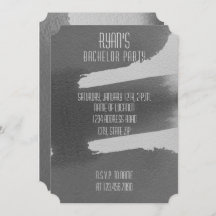 Svart & Grå Sängkammarweekend Inbjudan