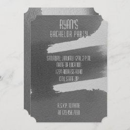 Svart & Grå Sängkammarweekend Inbjudan