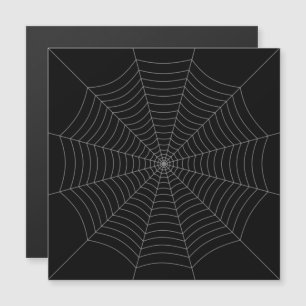 Svart grå spindelnät Halloween magnetisk kort