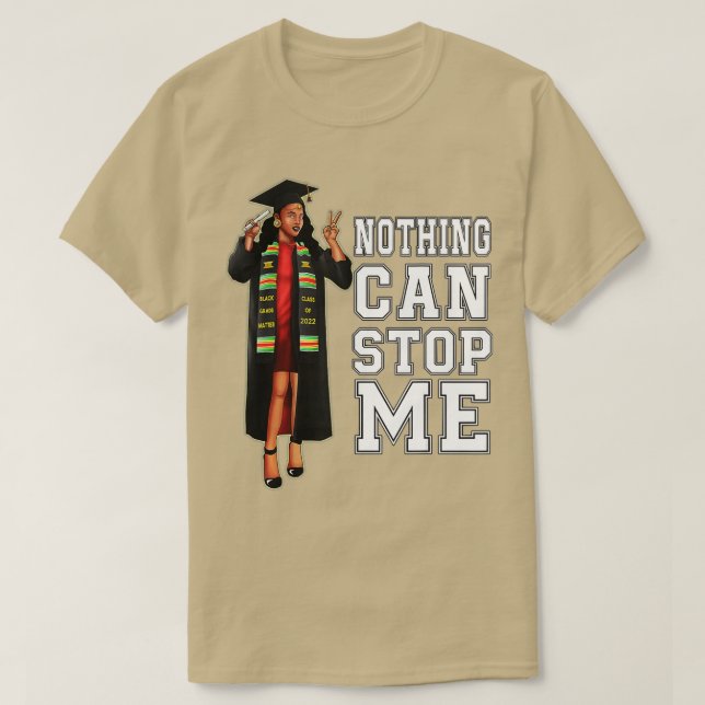 Svart grads högsta klass 2022 Studenten Decora T Shirt (Design framsida)