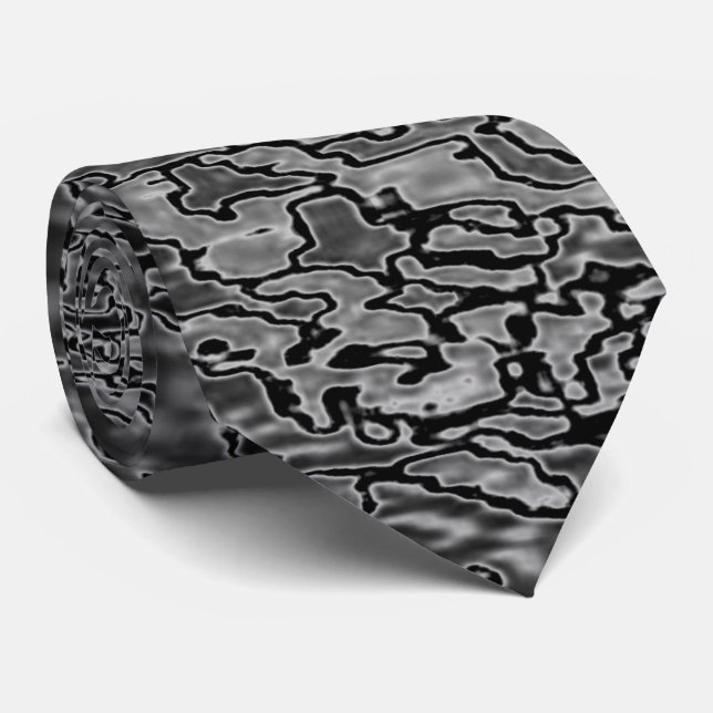 Svart gråfärgad stympad monogram Tie Slips (Rullad)