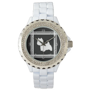 Svart Grafik Armbandsur