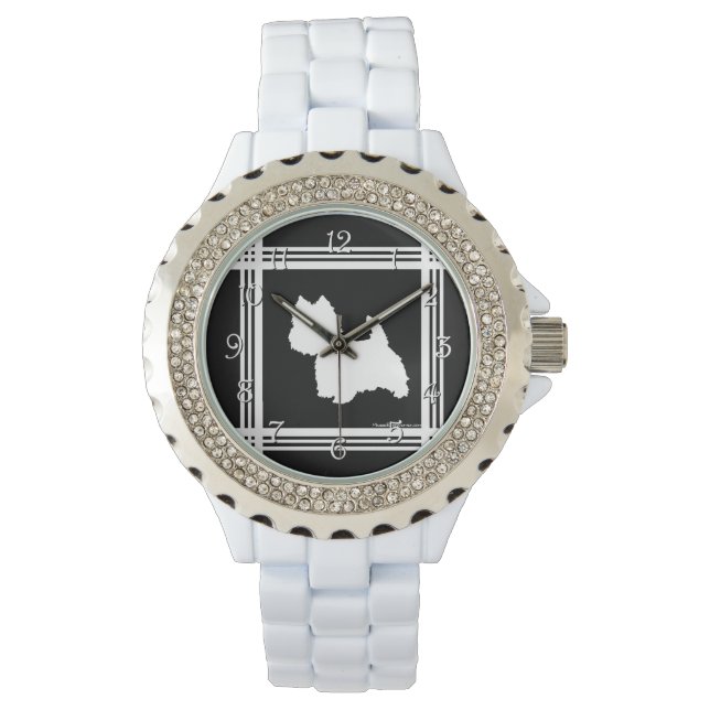 Svart grafik armbandsur (Framsida)