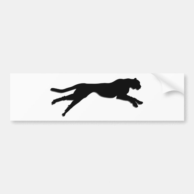 Svart grafik-cheetah bildekal (Framsidan)