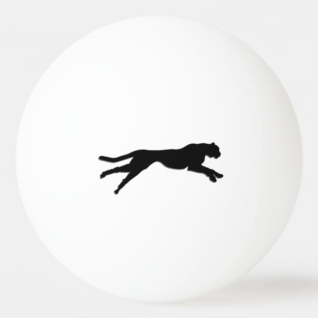 Svart grafik-cheetah pingisboll (Baksidan)
