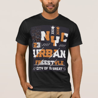 Svart grafisk design T-shirt | Stilig streetwear