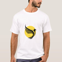Svart grafisk herr-T-shirt med soldesign T Shirt