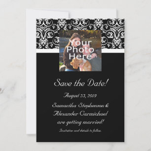 Svart Grand Insignia Monogram Foto Spara datum Datumet