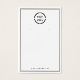 Svart gräns anpassningsbar, logotyp, vit visning visitkort