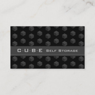 Svart Grått 3D för Affärskortet Storage Cube Box Visitkort