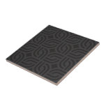 Svart grått-dekoration mönster-antik design kakelplatta<br><div class="desc">Svart dekorerad mönster-antik utformning på mörk-grått-bakgrund. En monokromatisk elegant mönster för en samling av inredningsorder.</div>