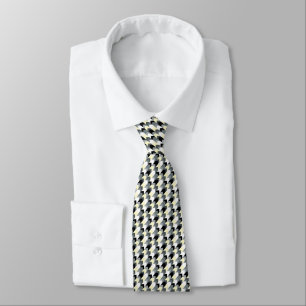 Svart, grått, gult-chevron slips
