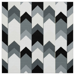 Svart, grått, gult-chevron tyg