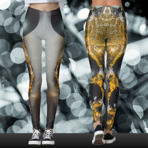 Svart Grått-julprydnad med Garlands Leggings