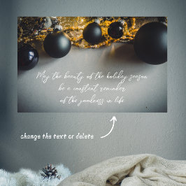 Svart Grått-julprydnad med Garlands Poster