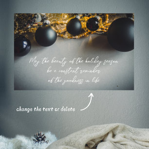 Svart Grått-julprydnad med Garlands Poster