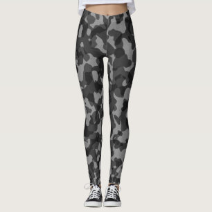 Svart/Grått-kamouflage Leggings