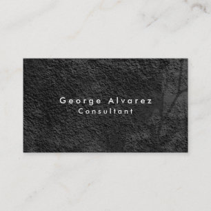 Svart Grått-minimalistisk med enkel Elegant Visitkort