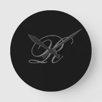 Svart Grått, minimalistiskt, första monogram