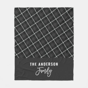 Svart grått, modern, minimal rustika vinter fleecefilt