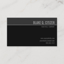 Svart/Grått modernt affärskort Visitkort